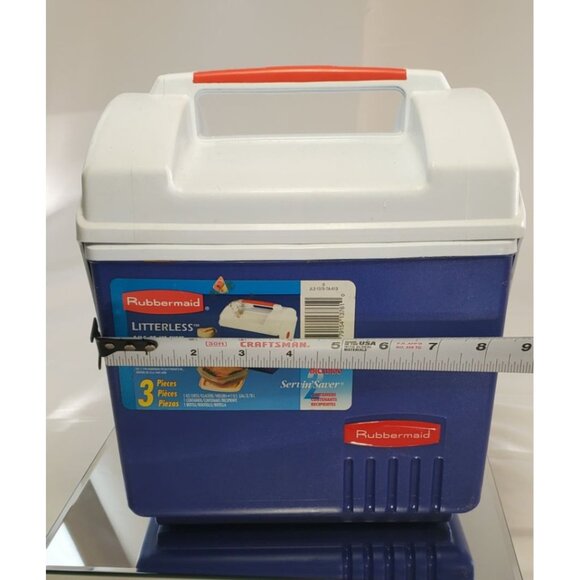 Rubbermaid Litterless Lunch Kit Box Cooler Blue 4 U.S QT. Ice Chest Servin Saver - Picture 6 of 8